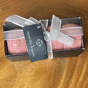 ⭐️Nanette Lepore 4 Beaded Napkin Rings